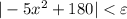 |-5x^2+180|