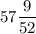 57\displaystyle\frac{9}{52}