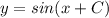 y = sin(x+C)