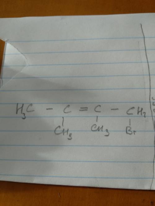 Составьте структурную формулу 1-бром-2, 3-диметибутен-2