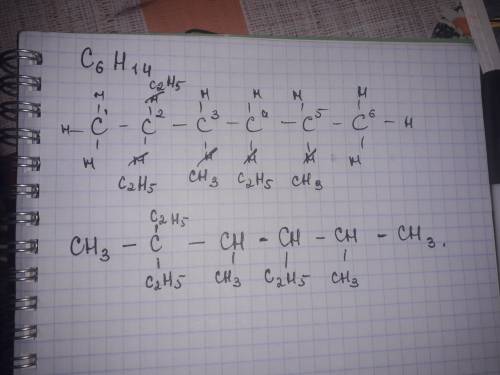 Напишите структурние формули 3,5диметил 2,2,4 триетилгексан