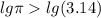 lg\pi lg(3.14) \\ \\