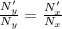 \frac{N_y'}{N_y}=\frac{N_x'}{N_x}