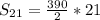 S_{21}=\frac{390}{2}*21