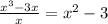 \frac{x^3-3x}{x}=x^2-3