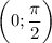 $\bigg(0;\frac{\pi }{2}\bigg)