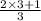 \frac{2 \times 3 + 1}{3}