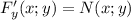 F'_y(x;y)=N(x;y)