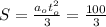 S = \frac{a_ot_o^2}{3} = \frac{100}{3}