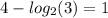 4 - log_{2}(3) = 1