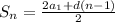 S_{n} = \frac{2a_{1}+d(n-1)}{2}