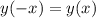 y(-x)=y(x)