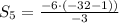 S_5=\frac{-6\cdot(-32-1))}{-3}