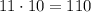 11\cdot 10=110