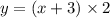 y = (x + 3) \times 2