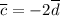 \overline c= -2 \overline d