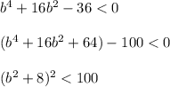 b^4+16b^2-36