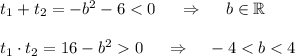 t_1+t_2=-b^2-60~~~~\Rightarrow~~~ -4