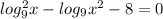 log_9^2x-log_9x^2-8=0