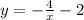 y=-\frac{4}{x}-2