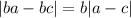 |ba-bc|=b|a-c|