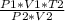 \frac{P1*V1*T2}{P2*V2}