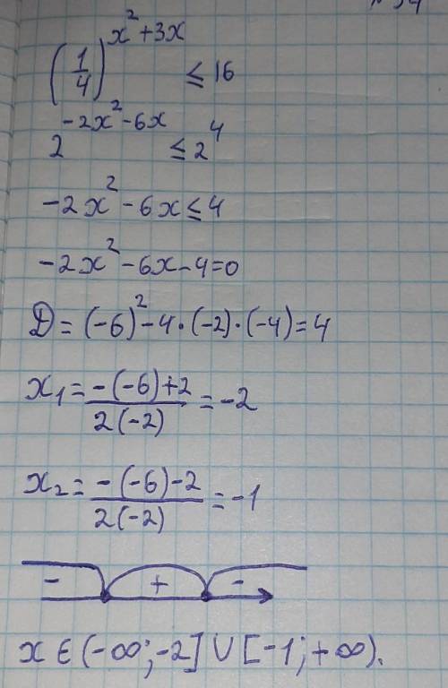 ( \frac{1}{4} ) {}^{x^{2} + 3x} \leqslant 16