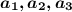 \boldsymbol {a_1,a_2,a_3}