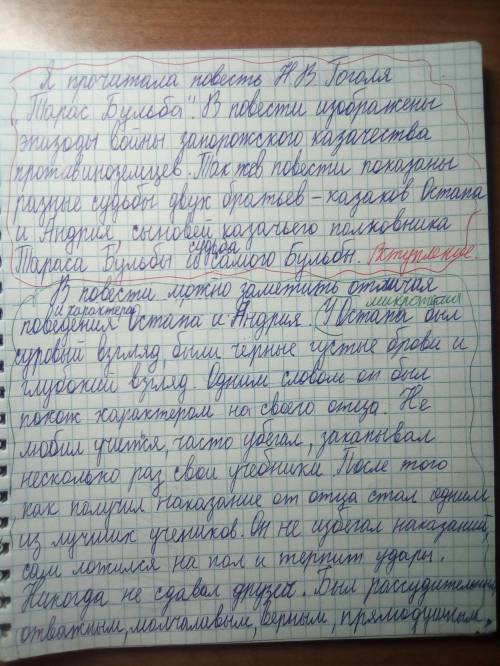 Написать сочинение о тараса бульбы ​