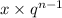 x \times {q}^{n-1}