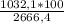 \frac{1032,1 * 100}{2666,4}