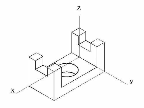 вас! буду за ! нужно начерить аксонометрическую проекцию данного чертежа на оси координат x, y, z.