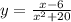 y=\frac{x-6}{x^{2}+20 }