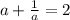 a+\frac{1}{a}=2