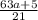 \frac{63a + 5}{21}