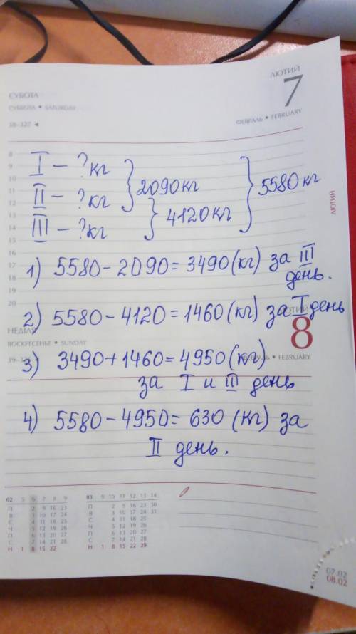 Учні школи за 3 дні зібрали 5580 кг помідорів першого і другого дня разом зібрали 2090 кг а другого