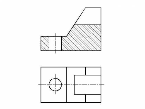 с черчением нужно начертить вид сверху и показать фронтальный разрез