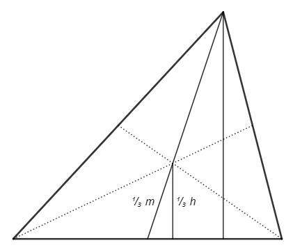 Нужно, .построить треугольник по высоте, опущенной на основание, и медианам боковых сторон. ​