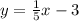 y = \frac{1}{5}x - 3