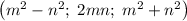 \left(m^2-n^2;\;2mn;\;m^2+n^2\right)