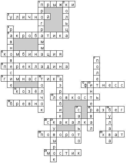 Сосиавить кроссворд на тему гимнастика, минимум 10 слов​