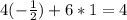 4(-\frac{1}{2})+6*1=4