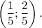 \left(\dfrac{1}{5};\dfrac{2}{5}\right).