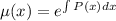 \mu (x)=e^{\int P(x)dx}