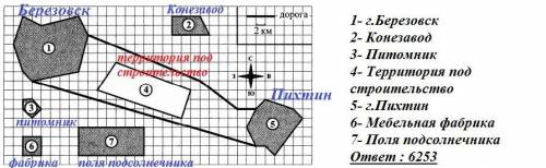 на плане изображены два города с прилегающей к ним территорией (сторона каждой клетки на плане равна