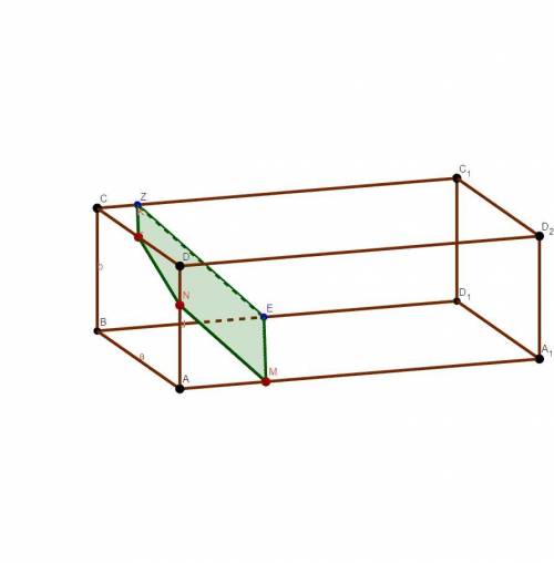 Сделать ! надо! , ! построить сечение параллелепипеда, проходящее через точки м , n,к. м лежит на а
