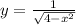 y=\frac{1}{\sqrt{4-x^{2} } }