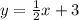 y=\frac{1}{2}x +3