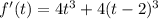 f'(t)=4t^3+4(t-2)^3