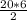 \frac{20 * 6}{2}